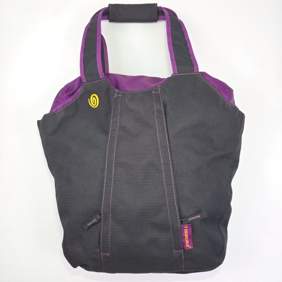 RARE Timbuk2 Cargo Tote Convertible Backpack Black & Purple Nylon Ripstop Bag - Picture 13 of 13